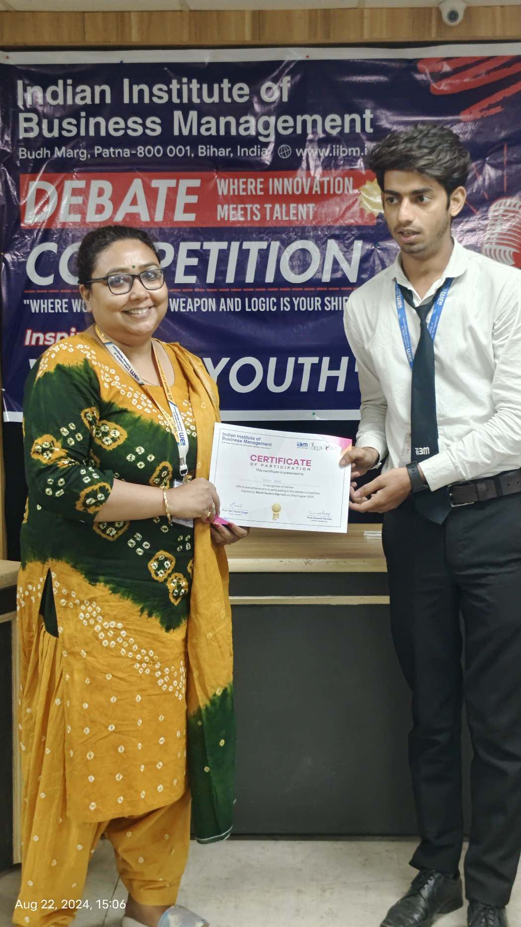 World Youth Day Debate at IIBM Explores Impact of Organised vs. Unorganised Crime